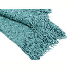 Textured Knit Throw Blanket
